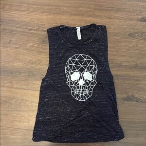 Black Skull Graphic Muscle Tee